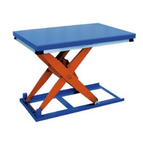 The ergonomic scissor lift features a 1,500-lb. capacity.